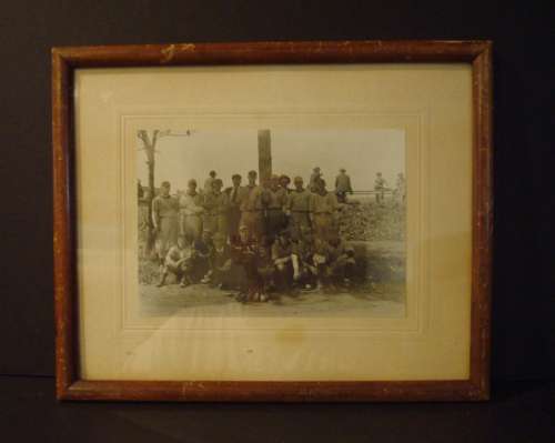 Early Base Ball Team in Front of Post